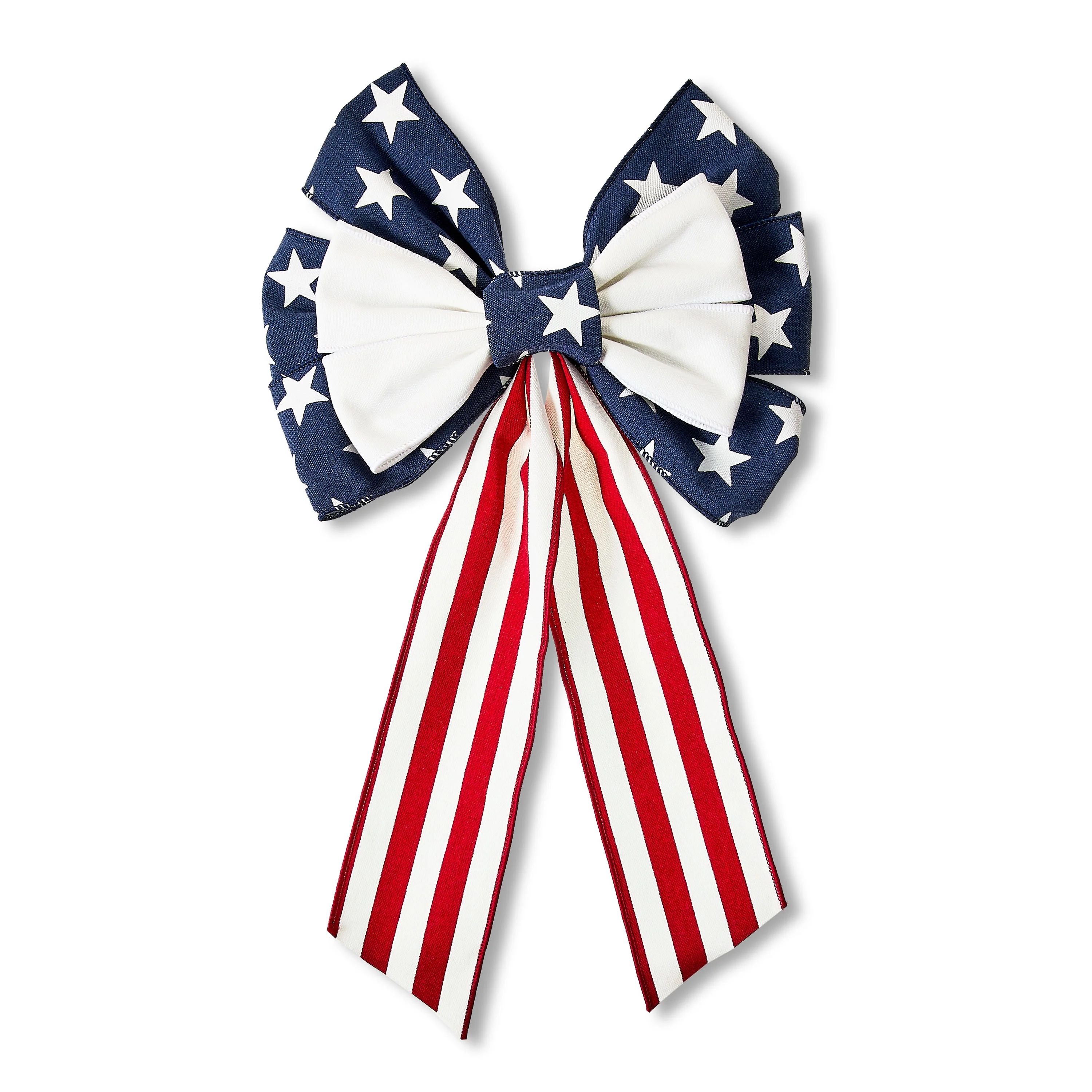 Patriotic Red, White & Blue Burlap Bow Decoration, 12", by Way To Celebrate | Walmart (US)