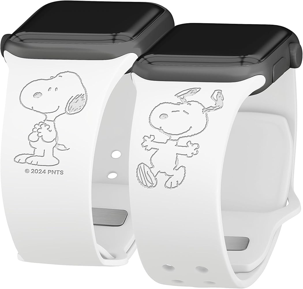 Affinity Bands Peanuts Classic Engraved Silicone Watch Band Compatible with Apple Watch | Amazon (US)