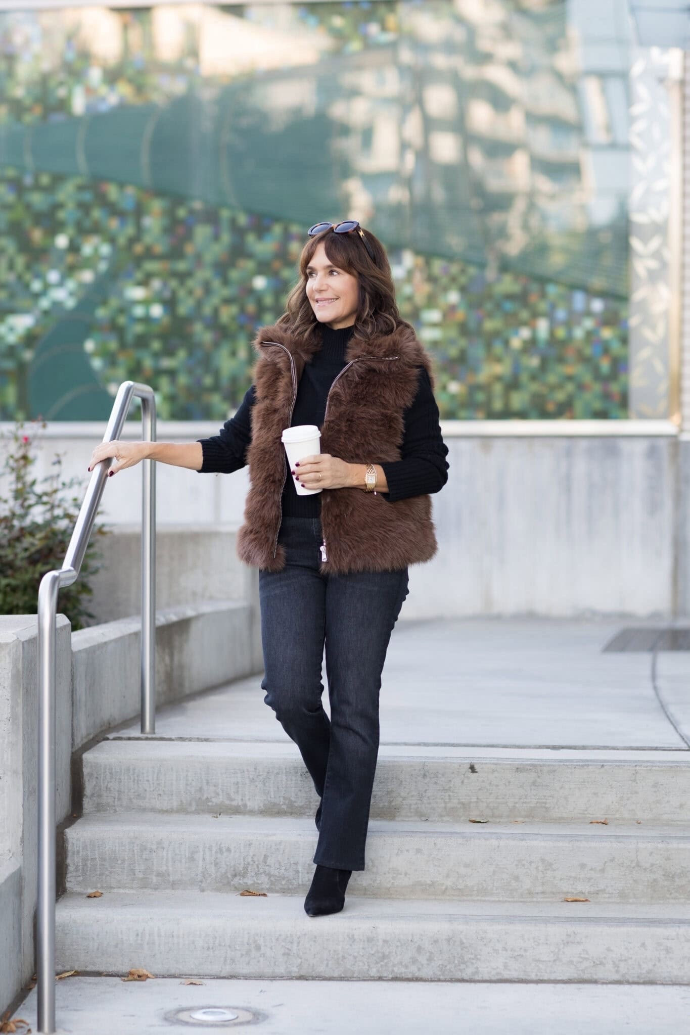 Fall and winter outfit inspo! So excited to start wearing faux fur again! Linking a similar vest that I’ve been eyeing below⭐️

#LTKootd #LTKOver40 #LTKSeasonal