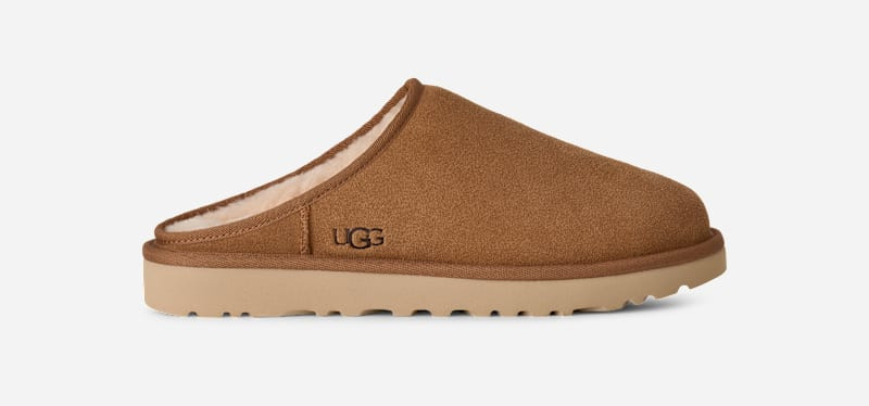 UGG® Men's Classic Slip-On Sheepskin Slippers in Chestnut, Size 9 | UGG (US)