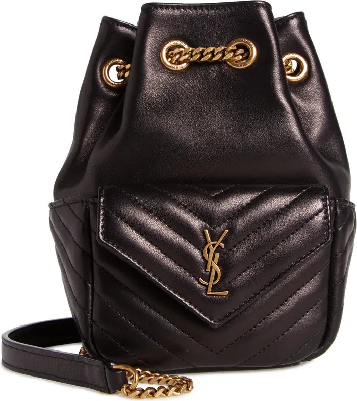 Mini Joy Matelassé Leather Bucket Bag | Nordstrom