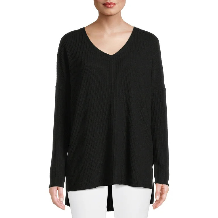 Time and Tru Women's Ribbed Tunic Top - Walmart.com | Walmart (US)