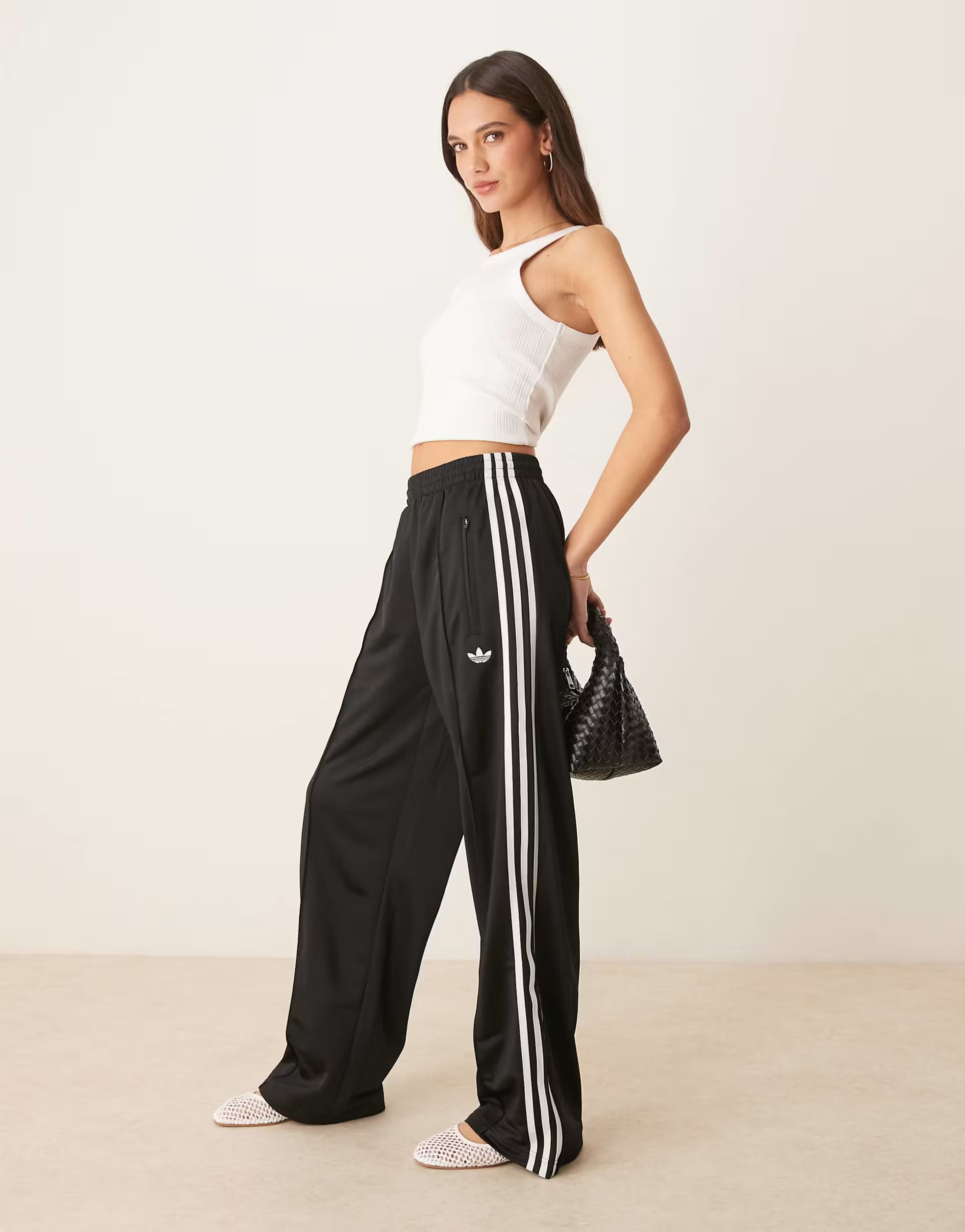 adidas Originals Firebird Loose track pants in black | ASOS (Global)