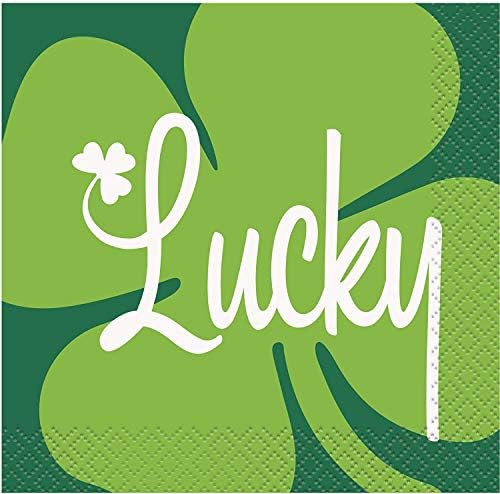 Lucky Shamrock St. Patrick's Day Beverage Napkins, 16ct | Amazon (US)