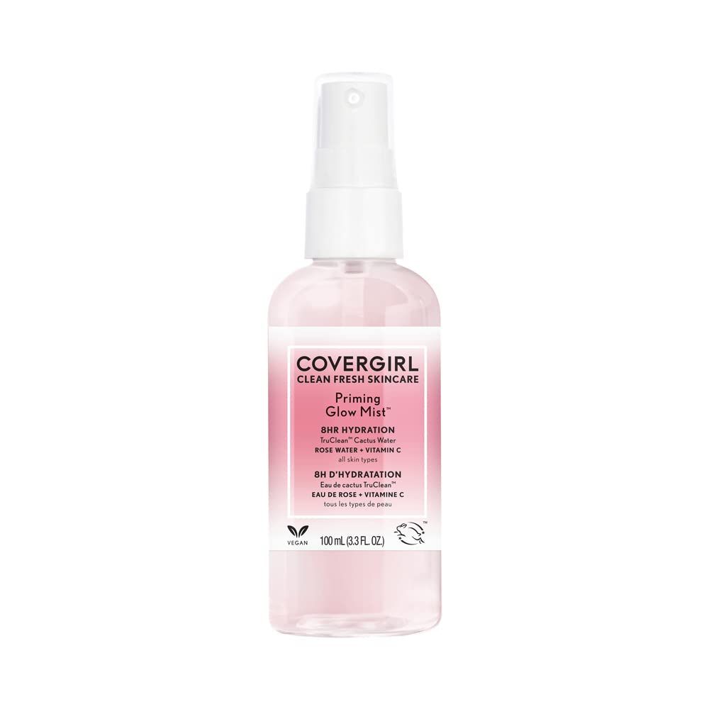 COVERGIRL Clean Fresh Skincare Priming Glow Facial Mist with Rose Water and Vitamin C, 3.3 Fl Oz | Amazon (US)