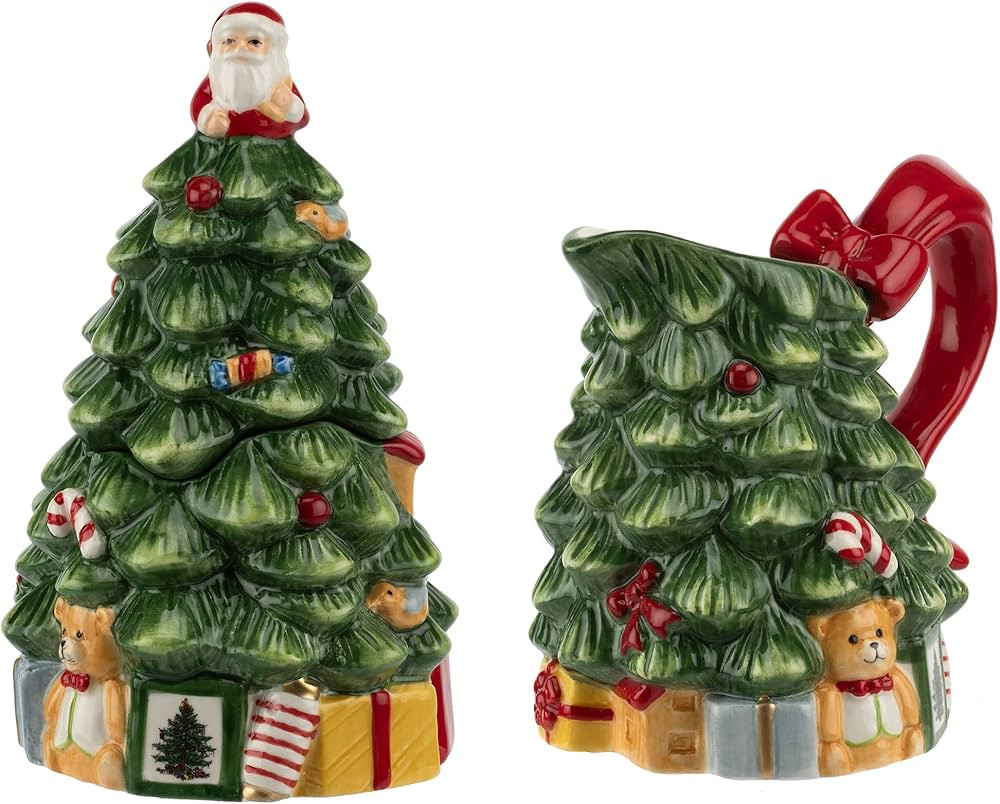 Spode - Christmas Tree Collection - Sugar & Creamer Set - 6 oz. Capacity - Made with Earthenware ... | Amazon (US)