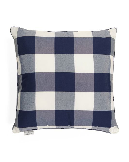 20x20 Indoor Outdoor Gingham Pillow | TJ Maxx