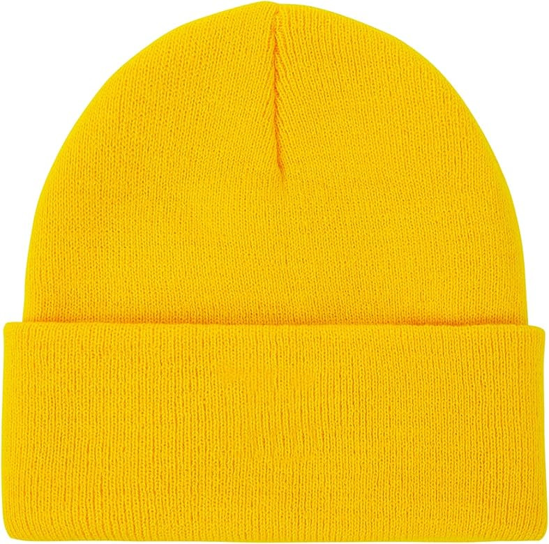 American Trends Winter Hats for Men Women Cuffed Beanies Hat Soft Plain Knit Hats Skull Caps | Amazon (US)
