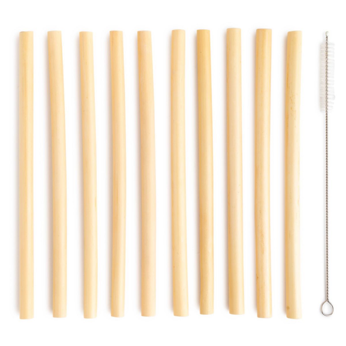 10ct Reusable Bamboo Straws Beige - Spritz™ | Target