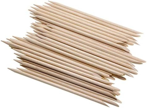 Mini Skater 50 Pcs Orange Wood Nail Sticks Double Sided Multi Functional Cuticle Pusher Remover M... | Amazon (US)