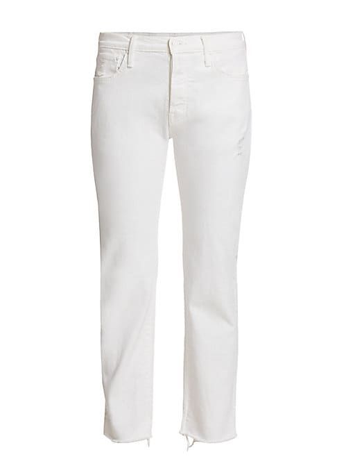 Mother Women's Scrapper Fray Cuff Ankle Jeans - Totally Innocent - Size 26 (2-4) | Saks Fifth Avenue