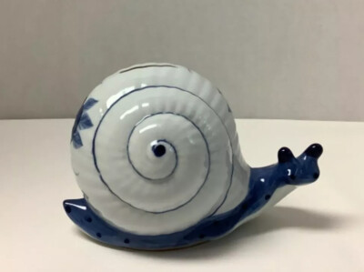 Ceramic Snail Coin Bank 6 1/2” Long x 4” Tall  | eBay | eBay US
