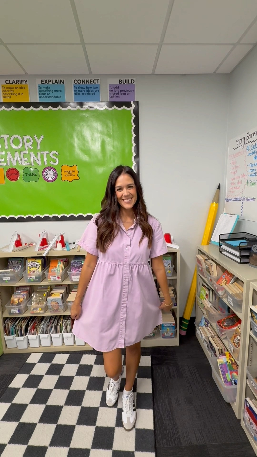 Teacher denim dress + sweater from Amazon! 

#LTKFindsUnder50