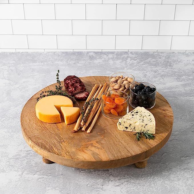 Heritage Lace Artisan Wood 16" Footed Charcuterie Board, Natural, 40 (FH-042) | Amazon (US)