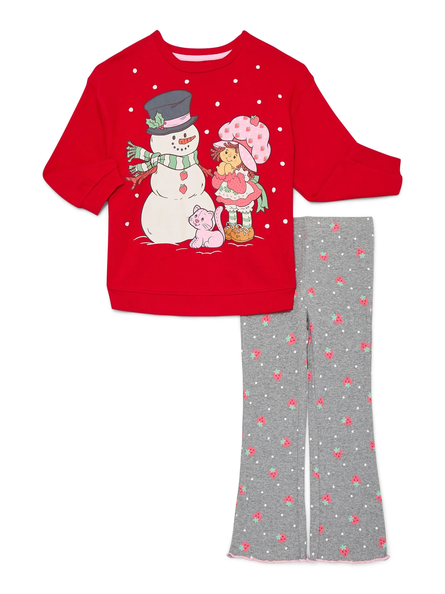 Strawberry Shortcake Toddler Girls Graphic Crewneck Sweatshirt and Flare Leggings Set, 2 Piece, S... | Walmart (US)