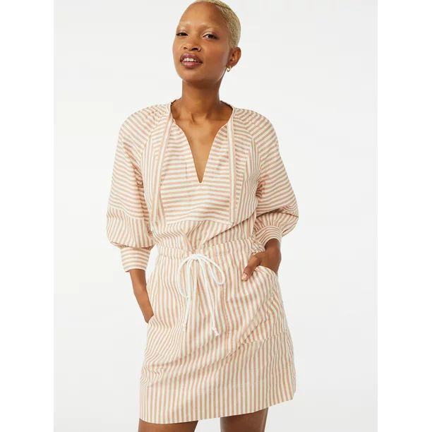 Free Assembly Women's Femme Utility Dress with ¾ Sleeves | Walmart (US)