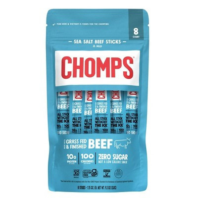 Chomps Sea Salt Beef Sticks - 9.2oz/8ct | Target