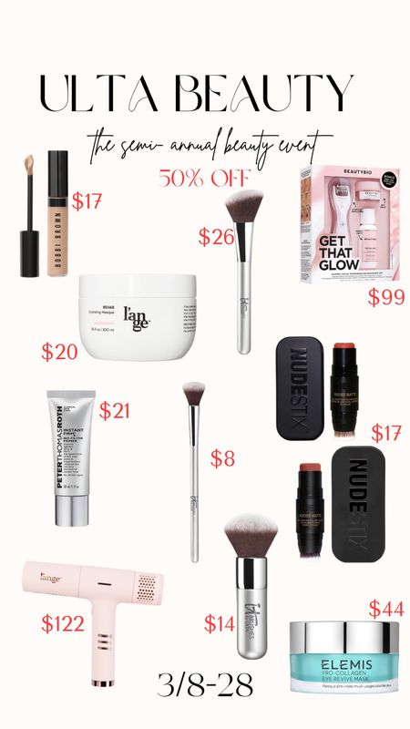 Shop ulta beauty’s event!! All these items are 50% off 🤩🤩🤩

#LTKbeauty #LTKsalealert #LTKfindsunder100