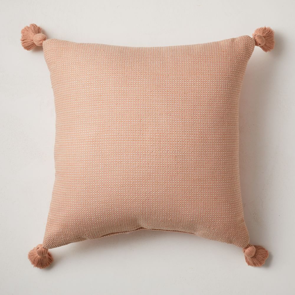 Textured Solid Tassel Indoor/Outdoor Pillow | West Elm (US)