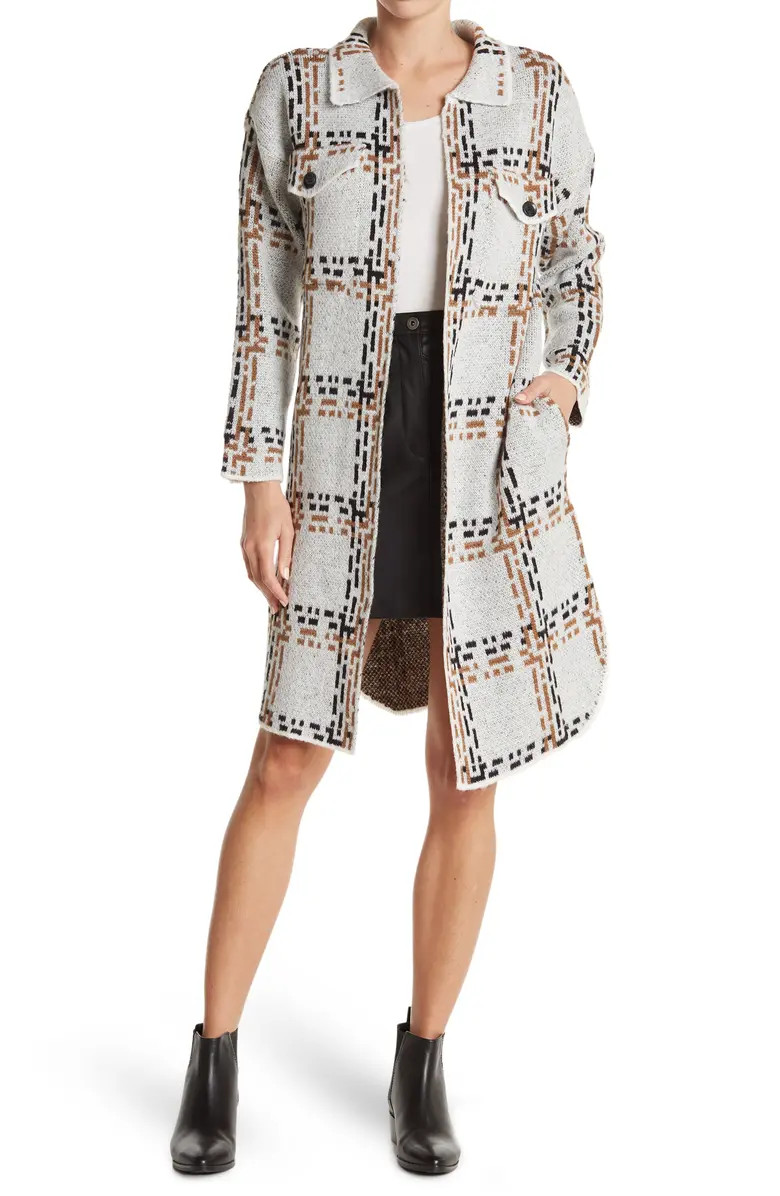Plaid Long Cardigan Jacket | Nordstrom Rack