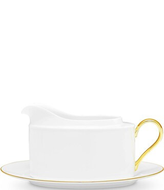 Noritake Accompanist Gravy Boat and Tray with Round Handle | Dillard's | Dillards