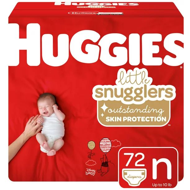 Huggies Little Snugglers Baby Diapers, Size Newborn, 72 Ct, Big Pack | Walmart (US)