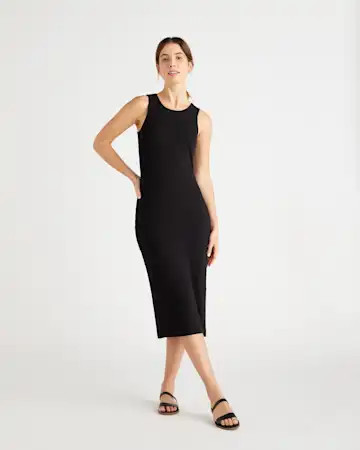 Tencel Rib Knit Sleeveless Dress | Quince | Quince