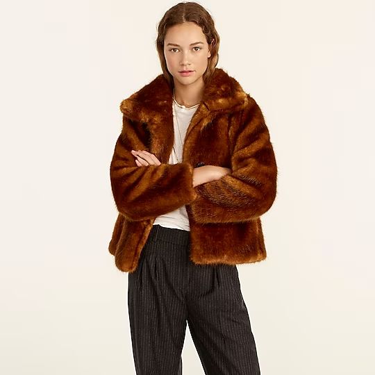 Collection faux-fur jacket | J.Crew US