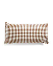 Made In Usa 14x27 Cotton Clean Check Gingham Lumbar Pillow | Home | Marshalls | Marshalls