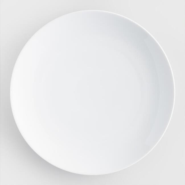 White Porcelain Coupe Dinner Plates Set Of 4 | World Market