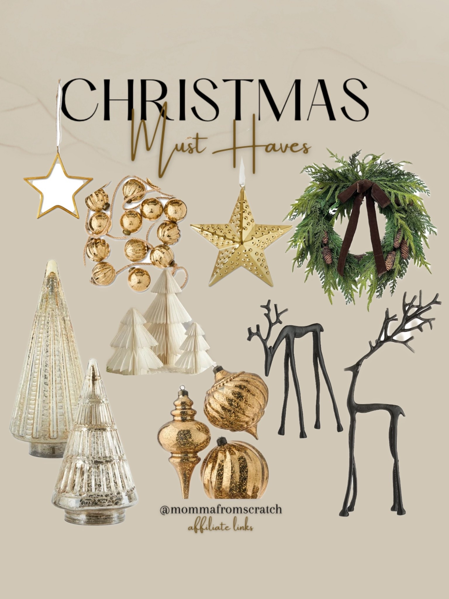 Christmas decor must haves, reindeer, gold ornaments, stars, wreath and more Christmas from Walmart

#LTKFindsUnder50 #LTKHome #LTKSeasonal