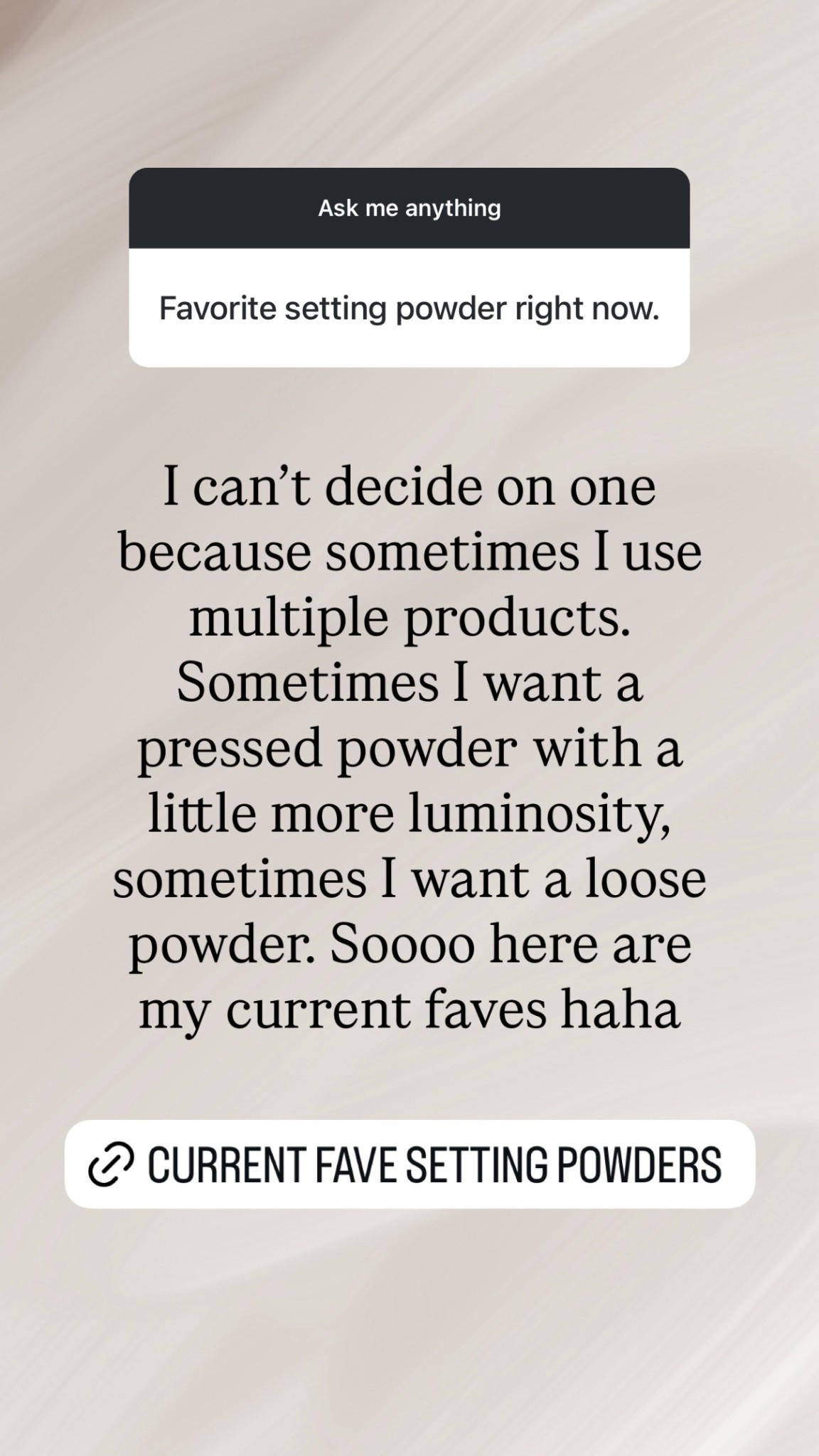 Current fave powders 

#LTKOver40 #LTKBeauty