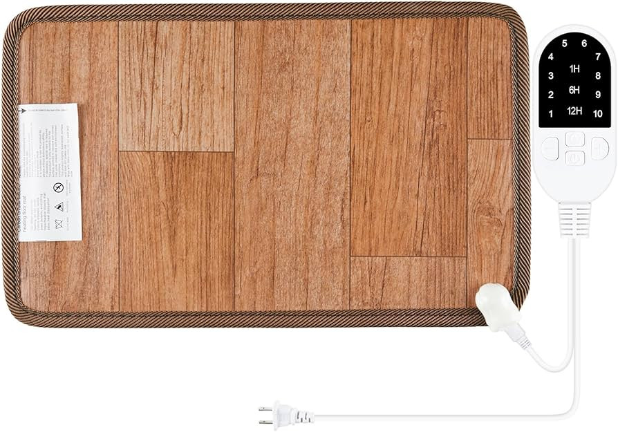 Everkeen Heated Floor Mat Under Desk, Foot Warmer-Timed Temperature Control Graphene Electric Hea... | Amazon (US)