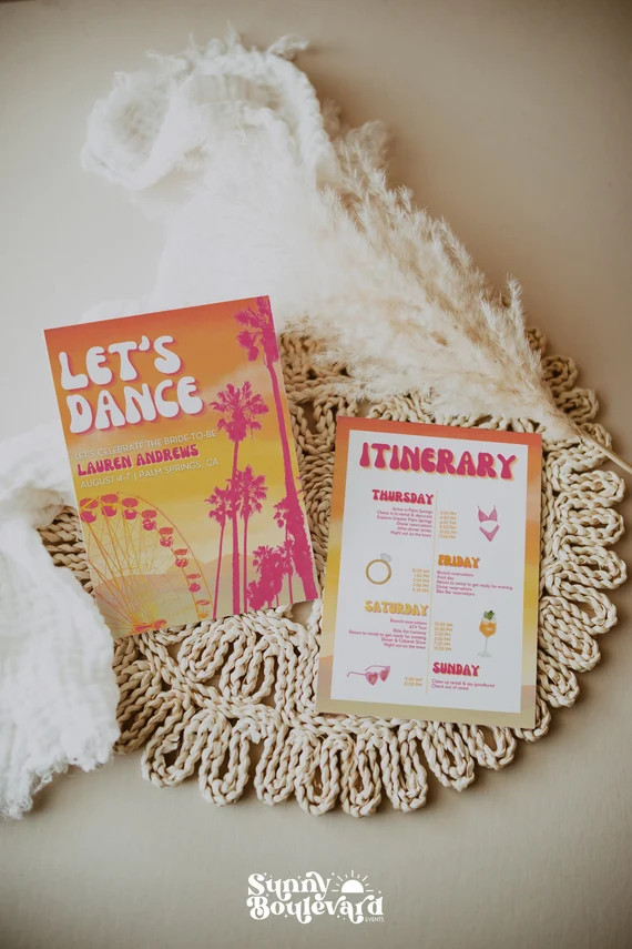 Music Festival Bachelorette Party Invitation With Itinerary - Etsy | Etsy (US)