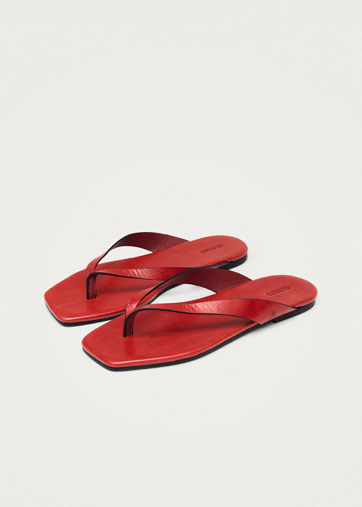 Ola Rift Red Leather Sandals | ALOHAS (Global)