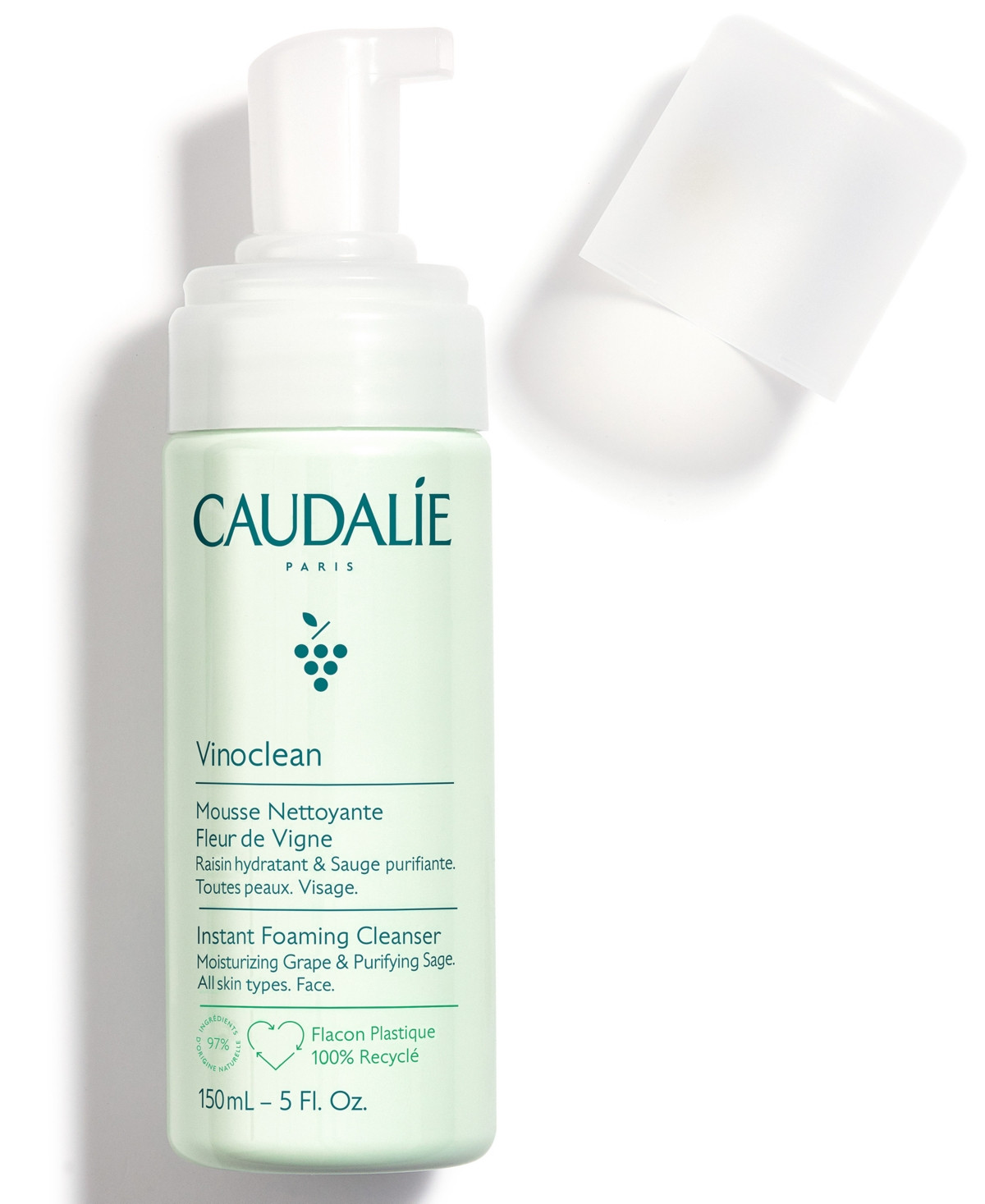 Caudalie Vinoclean Instant Foaming Cleanser, 5-oz. | Macy's
