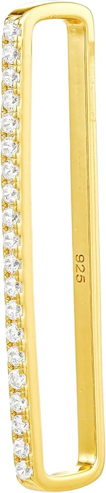 CAITLYNMINIMALIST 18k Gold Pave Ear Cuff Bar, CZ Clip On Cartilage, No Piercing | Amazon (US)