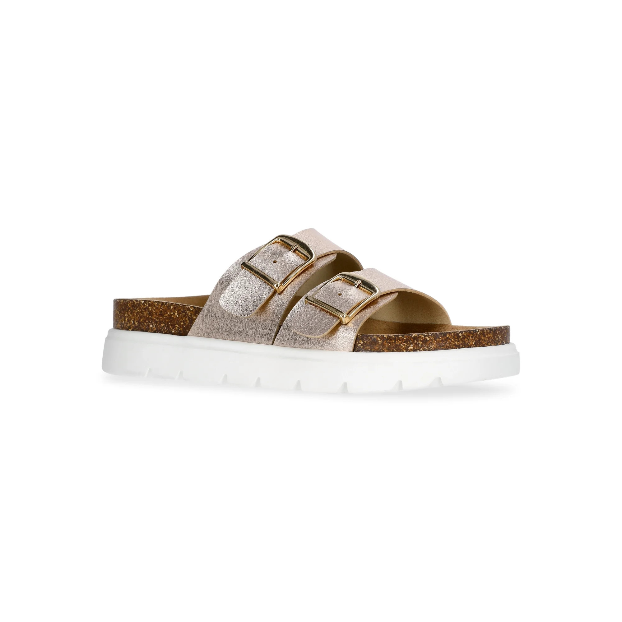Weekend Academy Girls Double Buckle Platform Sandals | Walmart (US)