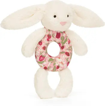 Blossom Cream Bunny 'Berry' 7-Inch Ring Rattle | Nordstrom