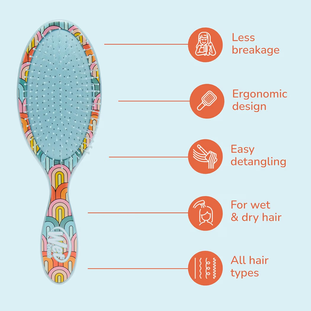 Wet Brush Original Detangler, Rainbow (Sun Days), Ultra-Soft IntelliFlex Bristles Glide Through Tangles, Detangling Hair Brush (Wet & Dry), Women & Men, Limited Edition | Amazon (US)