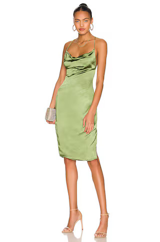 superdown Billie Drape Midi Dress in Blush from Revolve.com | Revolve Clothing (Global)