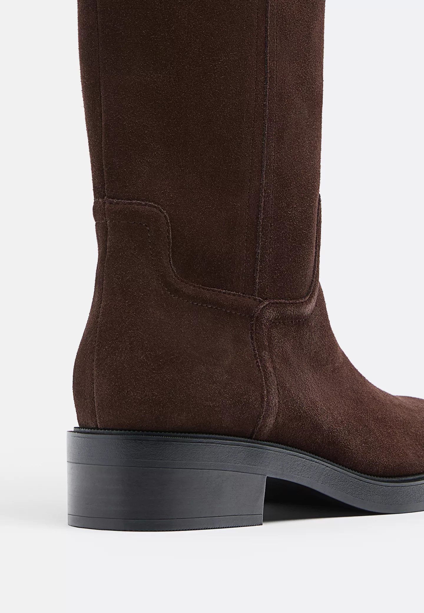 Flat leather riding boot - Women's fashion | Stradivarius United Kingdom | Stradivarius (UK)