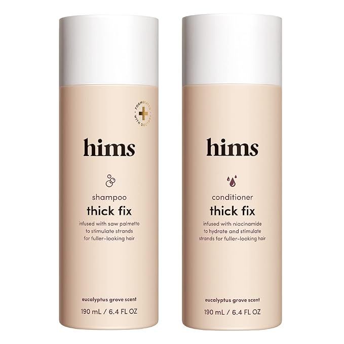 hims Thick Fix Shampoo and Conditioner Set for Men- Thickening, Moisturizing, Reduces Shedding- C... | Amazon (US)