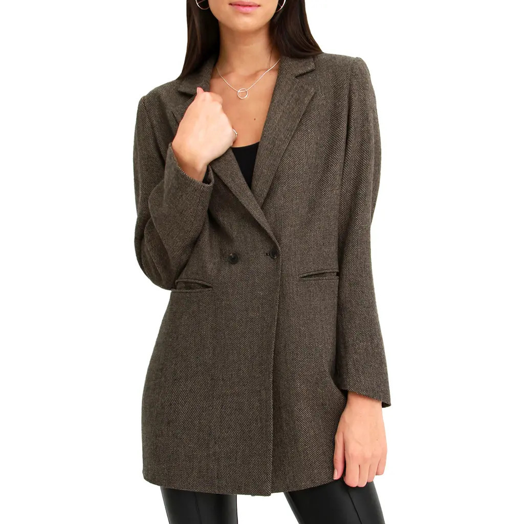 Belle & Bloom Kensington Oversize Double Breasted Wool Blend Coat in Brown at Nordstrom Rack, Size Medium | Nordstrom Rack