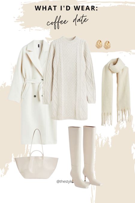 All beige monochrome outfit. Knit dresses are back for cute brunch, lunch and coffee dates. I’ve ordered both these items so will be showing them to you v soon. Read the size guide/size reviews to pick the right size.

Leave a 🖤 if you want to see more monochrome outfits like this

#monochrome #knit dress #knitdress #white #beige #coat #belted coat #casual chic 

#LTKSeasonal #LTKeurope #LTKstyletip