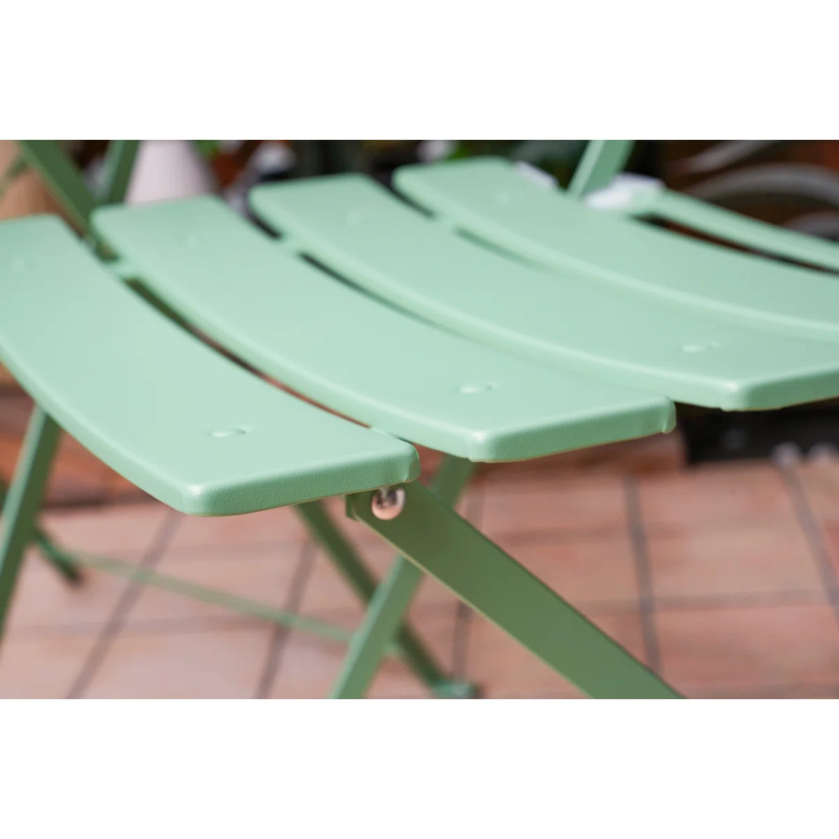 Shelah Premium Steel Patio Bistro Set, Folding Outdoor Patio Furniture Sets, 3 Piece Patio Set Of... | Wayfair North America