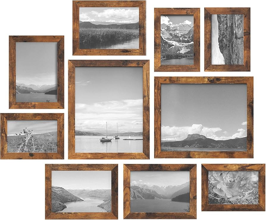 SONGMICS Picture Frames, Collage Picture Frames Set of 10, Two 8x10, Four 5x7, Four 4x6, Photo Fr... | Amazon (US)