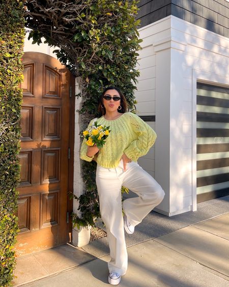 yellow & white for spring 🌼
—
sweater - medium
pants - small 


#LTKstyletip #LTKshoecrush #LTKfindsunder100