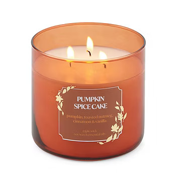 new!Distant Lands 14 Oz 3 Wick Pumpkin Spice Cake Solid Scented Jar Candle | JCPenney
