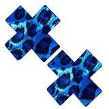 Neva Nude Blue Cheeky Cheetah Velvet Crush X Factor Nipztix Pasties Nipple Covers for Festivals, Rav | Amazon (US)